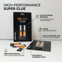 Adhésif liquide transparent en tube d'aluminium de 3 g pour réparer rapidement tout type d'accessoires