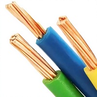 Fil de cuivre monoconducteur BVR 1,5 mm 2,5 mm, isolation PVC, souple, torsadé, pour utilisation en installation aérienne, souterraine, en armoire de distribution.