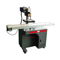 Machine de marquage laser à fibre 3D MOPA avec caméra CCD et positionnement visuel automatique avec convoyeur