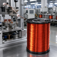 Fil de cuivre émaillé rond massif à prix d'usine en promotion pour bobine de moteur et transformateur, tailles personnalisées AWG SWG
