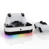 Station de charge double RGB avec support, chargeur rapide et communication filaire pour manette sans fil P5, en plastique