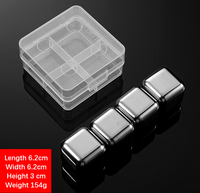 Pierres à whisky 8 pièces en acier inoxydable 304, glaçons réutilisables, pierres réfrigérantes pour whisky, coffret cadeau avec pinces