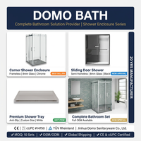 Offre Spéciale – Cabine de Douche Domo en Verre Trempé avec Cadre en Aluminium Coulissant et Finition Polie – Fabrication Chinoise