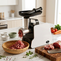 Hachoir à viande électrique domestique 220V UE, multifonctionnel avec tube à saucisses et fonction inversée, en stock, MOQ1