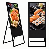 Panel Layar LCD Digital Signage Portabel 1080p untuk Dalam Ruangan, Animasi, Layar Iklan Android, CMS Berbasis Cloud, Wi-Fi Terintegrasi