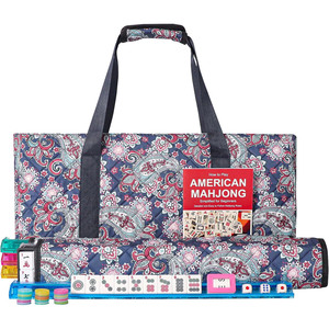 Juego de Mahjong Americano Personalizado Orton OTMJ, 166 Fichas de Cuero Grabadas de Alta Calidad, Soportes, Empujadores, Tapete, Bolsa de Lona, Logotipo OEM, Venta al por Mayor - Product Image 4