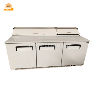 Compra al por Mayor 0-10 ℃   Refrigerador Exhibidor de 3 Puertas para Hotel, Pastelería, Ensaladas y Pizzas, con Estantes - Product Image 3