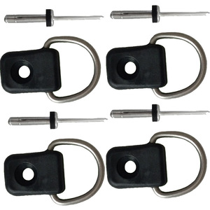 Boucles en forme de D en acier inoxydable avec rivets pour kayak, bateau, utilisation en extérieur, paquet de 4 - Product Image 2