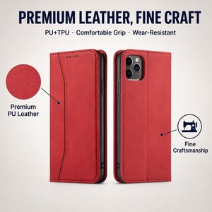 Funda Tipo Cartera para <span class=keywords><strong>iPhone</strong></span> 17 Pro Max, <span class=keywords><strong>iPhone</strong></span> 16, 15, Samsung S26, S25, 5 Colores, Estilo Ejecutivo - Product Image 3