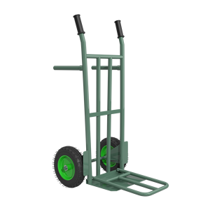 Camion de sac à bagages de chariot de logistique de camion de main résistant pliable de deux roues avec la roue gonflable/roue de noyau solide