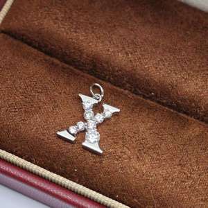 Collier avec pendentif lettre en argent 925 classique UM Jewelry pour femmes, enfants, anniversaires, mariages et occasions de fête - Product Image 3