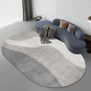 שטיחים ושטיחים חדר שינה סלון ספה שולחן קפה שטיח מכונת מחצלת רעמת אליפסואיד עגול