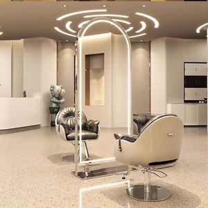 Hair salon <b>mirror</b> hair cutting <b>mirror</b> with light single and double-sided floor standing full <b>body</b> <b>mirror</b> hair salon exclusive - Product Image 5