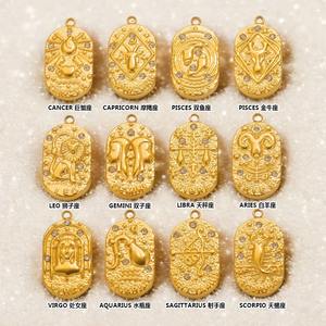 Liontin kartu <span class=keywords><strong>Tarot</strong></span> lapisan emas 18K liontin kartu <span class=keywords><strong>Tarot</strong></span> baja tahan karat liontin starty <span class=keywords><strong>Tarot</strong></span> 12 Con untuk pembuatan perhiasan - Product Image 3