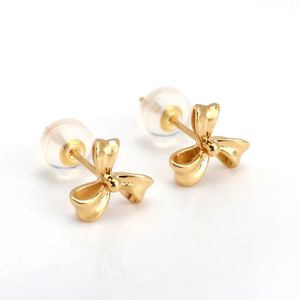 Xinfly 18K Pure Gold Car Flower <b>Small</b> Earrings Au750 Color Mini Fashion Hoop Earrings Light Gold K Gold Jewelry - Product Image 4