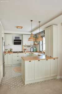 Série d'armoires de style frais, convient aux cuisines irrégulières, aux appareils encastrables, aux armoires complètes, style ouvert, au rangement complet pour les maisons - Product Image 6