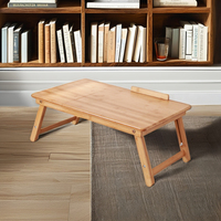 Multifunktions faltbarer Bambus Holz Frühstück Serviert ablett Flexibler Tisch mit Schublade für Wohnzimmer Schlafzimmer