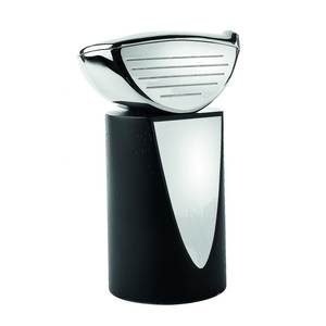 Boîte à trophées de golf avec marqueur en acier inoxydable, aluminium, plastique et PU, H=180 mm - pour balle et club de golf - Product Image 1