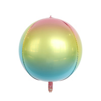 Ballon Macaron 4D Premium de 22 pouces, dégradé rose flottant, pour décoration de fête d'anniversaire, de Noël ou de mariage pour filles