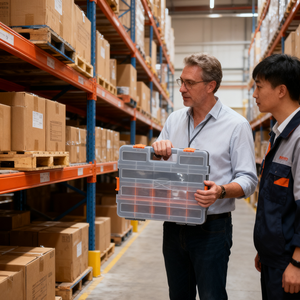 Caja organizadora de plástico apilable, caja de herramientas, caja de tornillos de plástico - Product Image 6