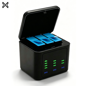 Boîtier de charge USB à 3 emplacements pour batteries <span class=keywords><strong>GoPro</strong></span> Hero 13 12 11 10 9 <span class=keywords><strong>8</strong></span>, compatible avec les batteries Li-ion Enduro HERO 12 11 10 9 <span class=keywords><strong>8</strong></span> - Product Image 1