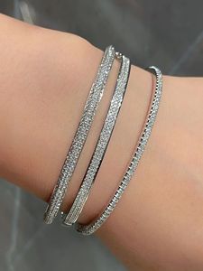 Xinfly 18kt Pure Gold Natural Diamond Half Circle Full Diamond <b>Bracelet</b> - Product Image 3