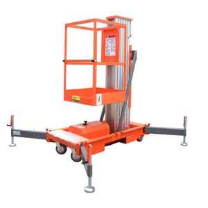 Plateforme élévatrice hydraulique en alliage d'aluminium à colonne simple ou double, plateforme de travail en hauteur avec roues - Product Image 5