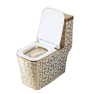 Inodoro Moderno de Una Pieza para Hotel, Lavabo para Villa, Inodoro de Cerámica Alargado con Doble Descarga, Sifón en S, Lujoso Conjunto de Baño Montado en el Suelo - Product Image 5