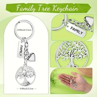 Porte-clés en alliage Arbre de Vie, souvenir de mariage, anniversaire, cadeau pour invités avec étiquettes de remerciement, sacs cadeaux en organza, souvenir de fête
