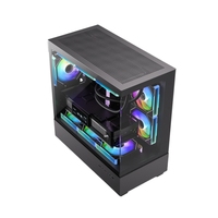 Fast Detached Game Design MATX Gamer Case Mid-Tower PC Gaming Computer Case Black Steel with Side Panel Window