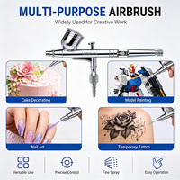 Kit de Aerógrafo de Alimentación por Gravedad, Pistola de Aerografía para Pintura Artística, Modelismo, Manualidades