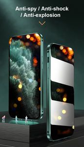 360 โลหะแก้วแม่เหล็กเคสโทรศัพท์พร้อมหน้าจอความเป็นส่วนตัวสำหรับ <span class=keywords><strong>iPhone</strong></span> 14 13 <span class=keywords><strong>11</strong></span> <span class=keywords><strong>PRO</strong></span> <span class=keywords><strong>MAX</strong></span> 12 Mini - Product Image 2