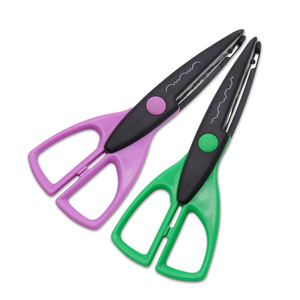 Children Paper Cutting Scissors 165mm Curved Blade Stainless Steel For Preschool Craft Diy Activities - Product Image 1
