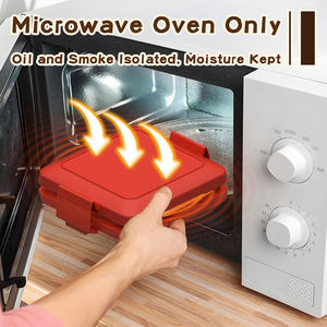 เครื่องทำแซนวิชยางซิลิโคนสำหรับไมโครเวฟ ย่างชีส ทำโทสตี้ ปิ้งย่างพานินี่ ปลอดสาร BPA ปลอดภัยสำหรับอาหาร ใช้กับเครื่องล้างจานได้ ลดราคาพิเศษ - Product Image 5