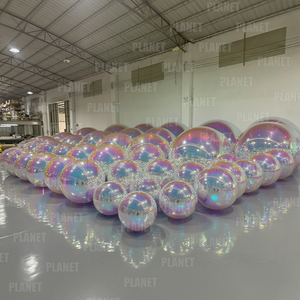 Boule métallique <span class=keywords><strong>gonflable</strong></span> boule miroir <span class=keywords><strong>gonflable</strong></span> décorative ballons métalliques grandes boules miroir gonflables géantes brillantes argentées - Product Image 4