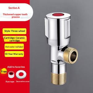 Válvula Angular de Cobre, Gran Caudal, Diseño de Lujo, <span class=keywords><strong>Origen</strong></span> China, para Cocina y Baño, 1 Año de Garantía, Sin Servicio Postventa - Product Image 6