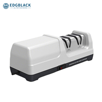 Aiguiseur de couteaux électrique compact EDGBLACK, 2 étapes, diamant, machine à aiguiser les couteaux de cuisine, conception de sécurité, certifié CE SJ2201M