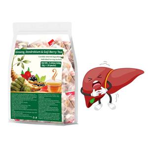 Tè Naturale OEM a Base di Erbe Cinesi per la Cura del Fegato, Tè Detox al Ginseng, Dendrobium e Bacche di Goji per il Supporto Renale e la Salute Quotidiana - Product Image 1