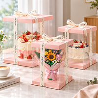 Boîte à gâteau en plastique transparente, boîte d'emballage pliable pour gâteau, 4, 6, 8, 10, 12 pouces, conteneur cadeau pour dessert