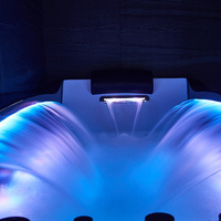 Luxe Cascade SPA Baignoire Air Massage Whirlpool Jet Baignoire Avec LED Lumière Colorée pour 1 Personne