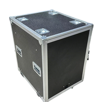 Prêt à expédier, rack de vol en aluminium, porte coulissante supérieure, console 19 pouces, 12U 14U 16U, rack de route audio avec roulettes