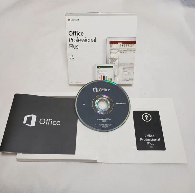 Office 2019 Professional Pus for DVD Retail Box with Global Online Activation Lifetime Key License for in Stock