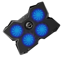 노트북 쿨러 노트북 냉각 패드 노트북 게임 쿨러 스탠드 4 팬 2 USB 포트 14-17 인치 노트북