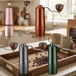 Molinillo de Café Manual Curvo CNC de Acero Inoxidable 420 con Cuerpo de Aleación de Aluminio y Doble Rodamiento, Portátil - Product Image 6