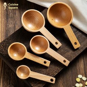 ชุดช้อนตวงทำจากไม้บีชแข็งทำจากวัสดุ PC ที่ตักผงกาแฟและถ้วย - Product Image 2