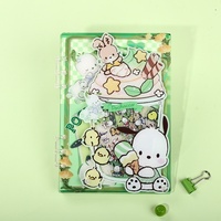 Carnet créatif en acrylique A7 à feuilles mobiles, motif fraise mignonne, pour fille, style dessin animé original