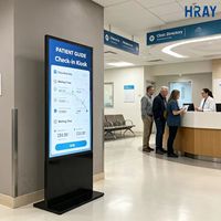 Pantalla de Suelo HRAY de 43 Pulgadas con WIFI y Actualización Remota para Hospitales, Información para Pacientes Ambulatorios, Transmisión de Información, Compatible con OEM y ODM