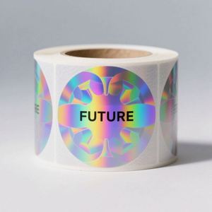 Autocollants de sécurité 3D holographiques UV anti-contrefaçon pour fruits, en vinyle nickelé métallique, personnalisables, fabrication chinoise acceptée - Product Image 1