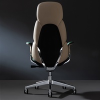 Chaise de bureau exécutive moderne Boss en cuir, mécanisme de verrouillage à 4 inclinaisons, accoudoirs réglables en hauteur, assise en cuir Napa italien
