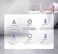 Chauffe-eau électrique mural en acier inoxydable 60-100L stockage à baril plat Ultra-mince double réservoir chaleur rapide utilisation en extérieur